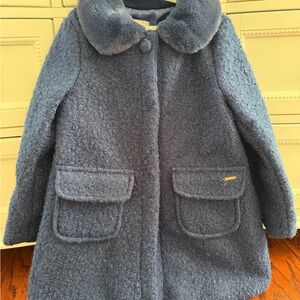 Tahari Cozy Blue Kids Coat little girls 6, Like New 50$